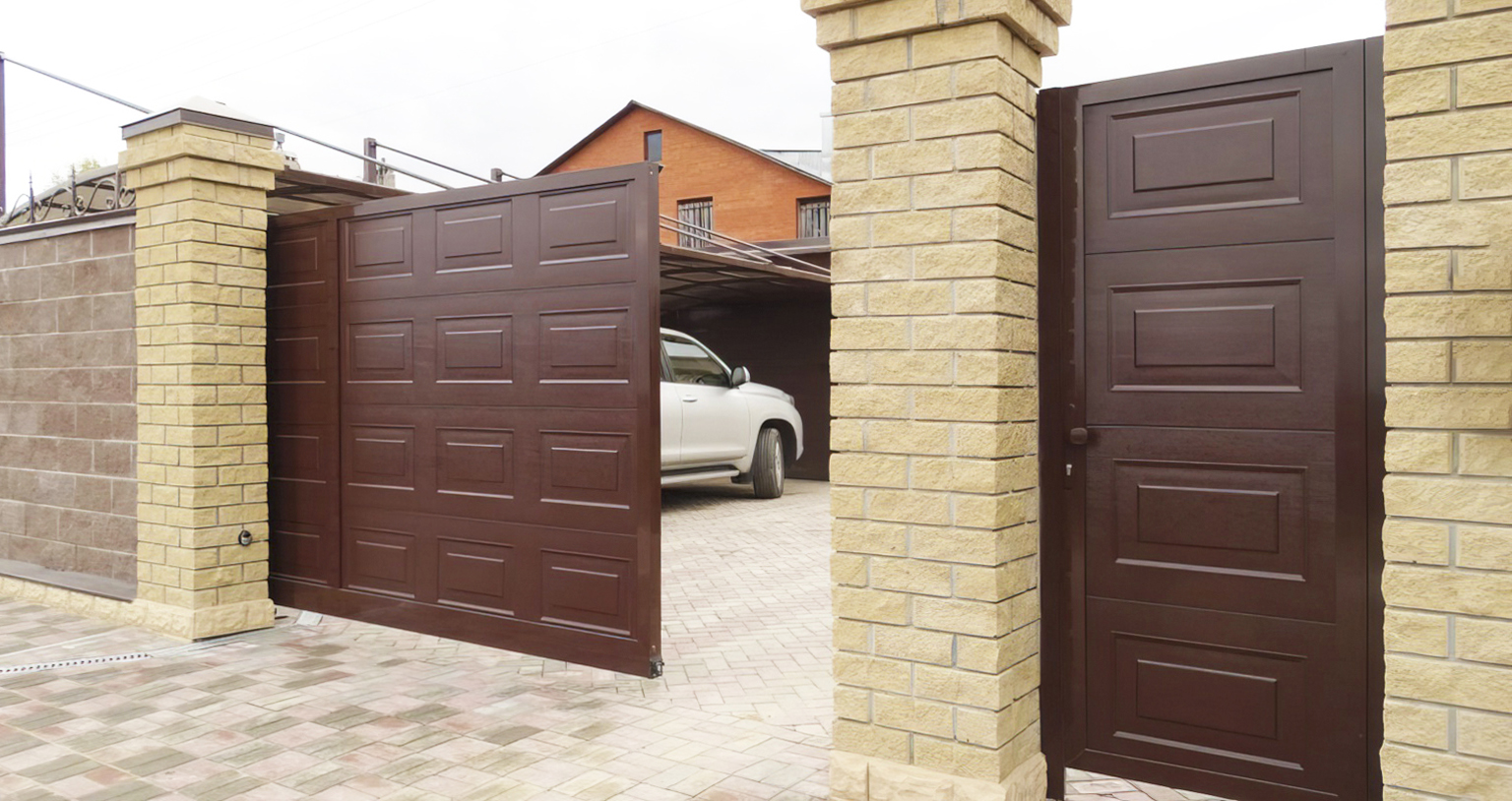 Ворота с калиткой в Каневской под ключ